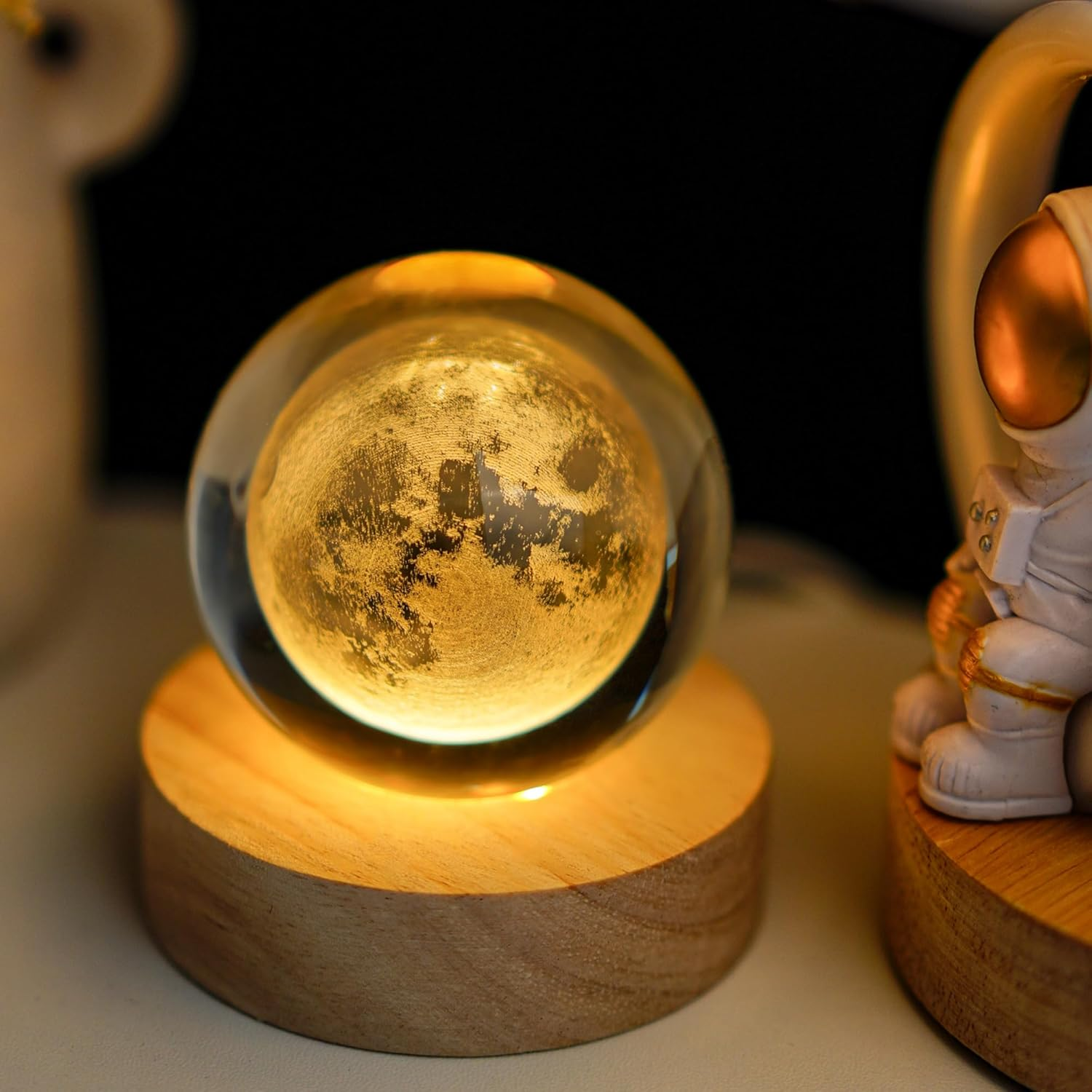 Bola de cristal de luna de 2.3 pulgadas 2